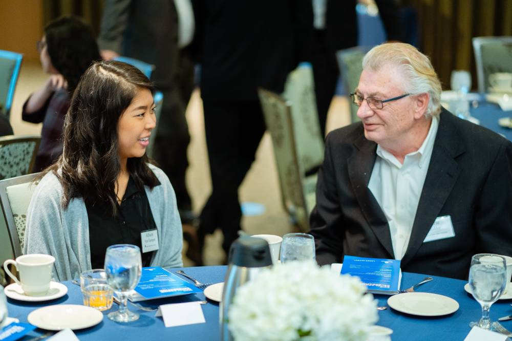 Guests at a table at Scholarship Dinner 2019